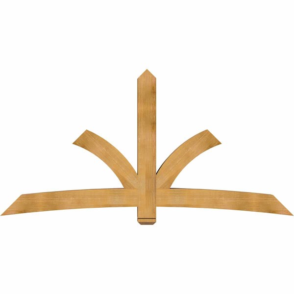 Ekena Millwork Davenport Rough Sawn Timber Gable Bracket, Western Red Cedar, 96"W x 48"H x 6"D x 6"F, 12/12 Pitch GBW096X48X0606DAV00RWR - main